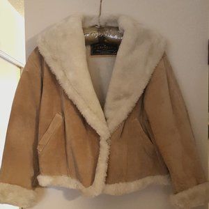 $ DROP + BONUS! Vintage leather/sherling jacket
